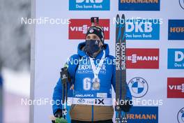 12.02.2021, Pokljuka, Slovenia (SLO): Simon Desthieux (FRA) - IBU World Championships Biathlon, sprint men, Pokljuka (SLO). www.nordicfocus.com. © Thibaut/NordicFocus. Every downloaded picture is fee-liable.