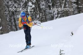 12.02.2021, Pokljuka, Slovenia (SLO): Erik Lesser (GER) - IBU World Championships Biathlon, sprint men, Pokljuka (SLO). www.nordicfocus.com. © Manzoni/NordicFocus. Every downloaded picture is fee-liable.