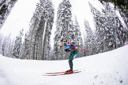12.02.2021, Pokljuka, Slovenia (SLO): Karol Dombrovski (LTU) - IBU World Championships Biathlon, sprint men, Pokljuka (SLO). www.nordicfocus.com. © Manzoni/NordicFocus. Every downloaded picture is fee-liable.