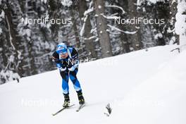 12.02.2021, Pokljuka, Slovenia (SLO): Rene Zahkna (EST) - IBU World Championships Biathlon, sprint men, Pokljuka (SLO). www.nordicfocus.com. © Manzoni/NordicFocus. Every downloaded picture is fee-liable.