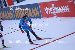 12.02.2021, Pokljuka, Slovenia (SLO): Fabien Claude (FRA) - IBU World Championships Biathlon, sprint men, Pokljuka (SLO). www.nordicfocus.com. © Manzoni/NordicFocus. Every downloaded picture is fee-liable.