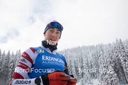 12.02.2021, Pokljuka, Slovenia (SLO): Sean Doherty (USA) - IBU World Championships Biathlon, sprint men, Pokljuka (SLO). www.nordicfocus.com. © Manzoni/NordicFocus. Every downloaded picture is fee-liable.