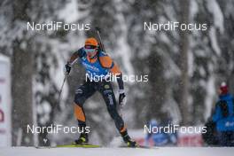 12.02.2021, Pokljuka, Slovenia (SLO): Andrejs Rastorgujevs (LAT) - IBU World Championships Biathlon, sprint men, Pokljuka (SLO). www.nordicfocus.com. © Thibaut/NordicFocus. Every downloaded picture is fee-liable.