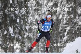 12.02.2021, Pokljuka, Slovenia (SLO): Scott Gow (CAN) - IBU World Championships Biathlon, sprint men, Pokljuka (SLO). www.nordicfocus.com. © Manzoni/NordicFocus. Every downloaded picture is fee-liable.