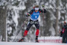 12.02.2021, Pokljuka, Slovenia (SLO): Scott Gow (CAN) - IBU World Championships Biathlon, sprint men, Pokljuka (SLO). www.nordicfocus.com. © Thibaut/NordicFocus. Every downloaded picture is fee-liable.