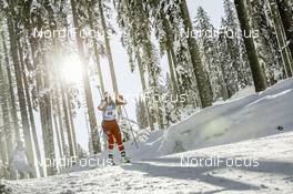 13.02.2021, Pokljuka, Slovenia (SLO): Sanita Bulina (LAT) - IBU World Championships Biathlon, sprint women, Pokljuka (SLO). www.nordicfocus.com. © Manzoni/NordicFocus. Every downloaded picture is fee-liable.