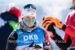 13.02.2021, Pokljuka, Slovenia (SLO): Dunja Zdouc (AUT) - IBU World Championships Biathlon, sprint women, Pokljuka (SLO). www.nordicfocus.com. © Manzoni/NordicFocus. Every downloaded picture is fee-liable.