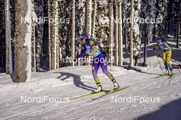 13.02.2021, Pokljuka, Slovenia (SLO): Olena Pidhrushna (UKR), Hanna Oeberg (SWE), (l-r) - IBU World Championships Biathlon, sprint women, Pokljuka (SLO). www.nordicfocus.com. © Thibaut/NordicFocus. Every downloaded picture is fee-liable.