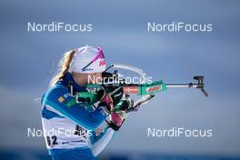 13.02.2021, Pokljuka, Slovenia (SLO): Suvi Minkkinen (FIN) - IBU World Championships Biathlon, sprint women, Pokljuka (SLO). www.nordicfocus.com. © Manzoni/NordicFocus. Every downloaded picture is fee-liable.