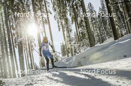 13.02.2021, Pokljuka, Slovenia (SLO): Julia Simon (FRA) - IBU World Championships Biathlon, sprint women, Pokljuka (SLO). www.nordicfocus.com. © Manzoni/NordicFocus. Every downloaded picture is fee-liable.