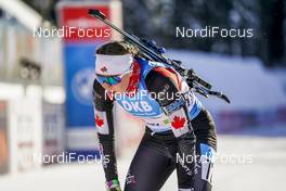 13.02.2021, Pokljuka, Slovenia (SLO): Nadia Moser (CAN) - IBU World Championships Biathlon, sprint women, Pokljuka (SLO). www.nordicfocus.com. © Thibaut/NordicFocus. Every downloaded picture is fee-liable.