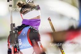 13.02.2021, Pokljuka, Slovenia (SLO): Megan Bankes (CAN) - IBU World Championships Biathlon, sprint women, Pokljuka (SLO). www.nordicfocus.com. © Thibaut/NordicFocus. Every downloaded picture is fee-liable.