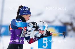 12.02.2021, Pokljuka, Slovenia (SLO): Aita Gasparin (SUI) - IBU World Championships Biathlon, training, Pokljuka (SLO). www.nordicfocus.com. © Manzoni/NordicFocus. Every downloaded picture is fee-liable.