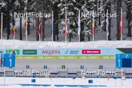 09.02.2021, Pokljuka, Slovenia (SLO): Overview over the shooting range - IBU World Championships Biathlon, training, Pokljuka (SLO). www.nordicfocus.com. © Thibaut/NordicFocus. Every downloaded picture is fee-liable.