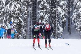 11.02.2021, Pokljuka, Slovenia (SLO): Event Feature: Canadian team staff tests skis - IBU World Championships Biathlon, training, Pokljuka (SLO). www.nordicfocus.com. © Manzoni/NordicFocus. Every downloaded picture is fee-liable.