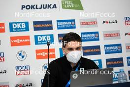 09.02.2021, Pokljuka, Slovenia (SLO): Christian Winkler (GER), IBU Communications Director - IBU World Championships Biathlon, training, Pokljuka (SLO). www.nordicfocus.com. © Manzoni/NordicFocus. Every downloaded picture is fee-liable.
