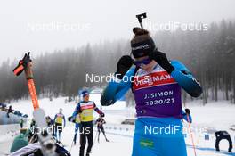 09.02.2021, Pokljuka, Slovenia (SLO): Julia Simon (FRA) - IBU World Championships Biathlon, training, Pokljuka (SLO). www.nordicfocus.com. © Manzoni/NordicFocus. Every downloaded picture is fee-liable.