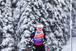 11.02.2021, Pokljuka, Slovenia (SLO): Sarah Beaudry (CAN) - IBU World Championships Biathlon, training, Pokljuka (SLO). www.nordicfocus.com. © Manzoni/NordicFocus. Every downloaded picture is fee-liable.