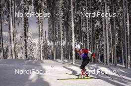 12.02.2021, Pokljuka, Slovenia (SLO): Sanita Bulina (LAT) - IBU World Championships Biathlon, training, Pokljuka (SLO). www.nordicfocus.com. © Thibaut/NordicFocus. Every downloaded picture is fee-liable.