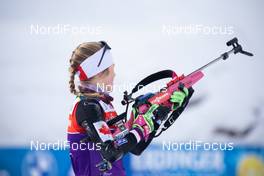 12.02.2021, Pokljuka, Slovenia (SLO): Emma Lunder (CAN) - IBU World Championships Biathlon, training, Pokljuka (SLO). www.nordicfocus.com. © Manzoni/NordicFocus. Every downloaded picture is fee-liable.