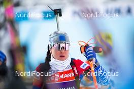 12.02.2021, Pokljuka, Slovenia (SLO): Larisa Kuklina (RBU) - IBU World Championships Biathlon, training, Pokljuka (SLO). www.nordicfocus.com. © Manzoni/NordicFocus. Every downloaded picture is fee-liable.