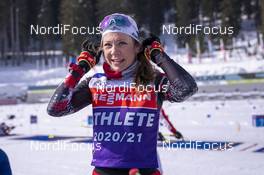 18.02.2021, Pokljuka, Slovenia (SLO): Tamara Steiner (AUT) - IBU World Championships Biathlon, training, Pokljuka (SLO). www.nordicfocus.com. © Thibaut/NordicFocus. Every downloaded picture is fee-liable.