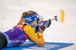11.02.2021, Pokljuka, Slovenia (SLO): Vanessa Hinz (GER) - IBU World Championships Biathlon, training, Pokljuka (SLO). www.nordicfocus.com. © Thibaut/NordicFocus. Every downloaded picture is fee-liable.