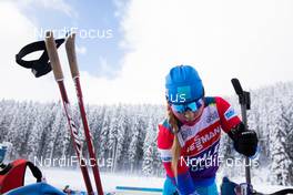 12.02.2021, Pokljuka, Slovenia (SLO): Evgeniya Pavlova (RBU) - IBU World Championships Biathlon, training, Pokljuka (SLO). www.nordicfocus.com. © Manzoni/NordicFocus. Every downloaded picture is fee-liable.