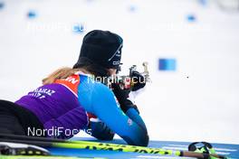 12.02.2021, Pokljuka, Slovenia (SLO): Justine Braisaz-Bouchet (FRA) - IBU World Championships Biathlon, training, Pokljuka (SLO). www.nordicfocus.com. © Manzoni/NordicFocus. Every downloaded picture is fee-liable.