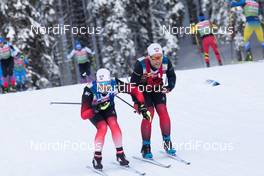 11.02.2021, Pokljuka, Slovenia (SLO): Event Feature: Norwegian Team staff tests skis - IBU World Championships Biathlon, training, Pokljuka (SLO). www.nordicfocus.com. © Manzoni/NordicFocus. Every downloaded picture is fee-liable.