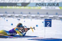 18.02.2021, Pokljuka, Slovenia (SLO): Elvira Oeberg (SWE) - IBU World Championships Biathlon, training, Pokljuka (SLO). www.nordicfocus.com. © Thibaut/NordicFocus. Every downloaded picture is fee-liable.