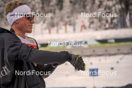 11.02.2021, Pokljuka, Slovenia (SLO): Scott Gow (CAN) - IBU World Championships Biathlon, training, Pokljuka (SLO). www.nordicfocus.com. © Thibaut/NordicFocus. Every downloaded picture is fee-liable.