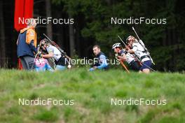 29.08.2021, Nove Mesto na Morave, Czech Republic (CZE): (l-r), Tamara Derbusheva (RBU), Monika Hojnisz-Starega (POL), Yuliia Dzhima (UKR) - IBU Summer Biathlon World Championships, Pursuit Women, Nove Mesto na Morave (CZE). www.nordicfocus.com. © Manzoni/NordicFocus. Every downloaded picture is fee-liable.