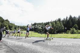 26.08.2021, Nove Mesto na Morave, Czech Republic (CZE): Joanna Jakiela (POL), Sanita Bulina (LAT), Polina Pliusnina (RBU), (l-r) - IBU Summer Biathlon World Championships, Super Sprint Junior Women, Nove Mesto na Morave (CZE). www.nordicfocus.com. © Manzoni/NordicFocus. Every downloaded picture is fee-liable.