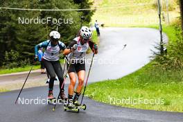27.08.2021, Nove Mesto na Morave, Czech Republic (CZE): Darya Blashko (UKR), Kamila Zuk (POL), (l-r) - IBU Summer Biathlon World Championships, Super Sprint Women, Nove Mesto na Morave (CZE). www.nordicfocus.com. © Manzoni/NordicFocus. Every downloaded picture is fee-liable.