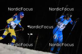 27.11.2021, Oestersund, Sweden, (SWE): Jesper Nelin (SWE), Antonin Guigonnat (FRA), (l-r) - IBU World Cup Biathlon, individual men, Oestersund (SWE). www.nordicfocus.com. © Manzoni/NordicFocus. Every downloaded picture is fee-liable.
