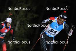 27.11.2021, Oestersund, Sweden, (SWE): Sturla Holm Laegreid (NOR), Mikito Tachizaki (JPN), (l-r) - IBU World Cup Biathlon, individual men, Oestersund (SWE). www.nordicfocus.com. © Manzoni/NordicFocus. Every downloaded picture is fee-liable.
