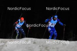 27.11.2021, Oestersund, Sweden, (SWE): Philipp Nawrath (GER), Mihail Usov (MDA), (l-r) - IBU World Cup Biathlon, individual men, Oestersund (SWE). www.nordicfocus.com. © Manzoni/NordicFocus. Every downloaded picture is fee-liable.