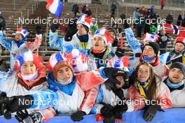 27.11.2021, Oestersund, Sweden, (SWE): french cheering fans - IBU World Cup Biathlon, individual men, Oestersund (SWE). www.nordicfocus.com. © Manzoni/NordicFocus. Every downloaded picture is fee-liable.