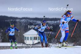 27.11.2021, Oestersund, Sweden, (SWE): Hanna Sola (BLR), Elisa Gasparin (SUI), Ivona Fialkova (SVK), (l-r) - IBU World Cup Biathlon, individual women, Oestersund (SWE). www.nordicfocus.com. © Manzoni/NordicFocus. Every downloaded picture is fee-liable.