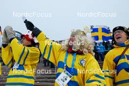 27.11.2021, Oestersund, Sweden, (SWE): cheering swedish fans - IBU World Cup Biathlon, individual women, Oestersund (SWE). www.nordicfocus.com. © Manzoni/NordicFocus. Every downloaded picture is fee-liable.
