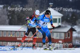 27.11.2021, Oestersund, Sweden, (SWE): Emma Lunder (CAN), Justine Braisaz-Bouchet (FRA), (l-r) - IBU World Cup Biathlon, individual women, Oestersund (SWE). www.nordicfocus.com. © Manzoni/NordicFocus. Every downloaded picture is fee-liable.