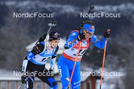27.11.2021, Oestersund, Sweden, (SWE): Tuuli Tomingas (EST), Dorothea Wierer (ITA), (l-r) - IBU World Cup Biathlon, individual women, Oestersund (SWE). www.nordicfocus.com. © Manzoni/NordicFocus. Every downloaded picture is fee-liable.