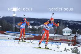 27.11.2021, Oestersund, Sweden, (SWE): Fanqi Meng (CHN), Jialin Tang (CHN), (l-r) - IBU World Cup Biathlon, individual women, Oestersund (SWE). www.nordicfocus.com. © Manzoni/NordicFocus. Every downloaded picture is fee-liable.