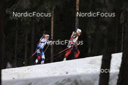 27.11.2021, Oestersund, Sweden, (SWE): Marketa Davidova (CZE), Tiril Eckhoff (NOR), (l-r) - IBU World Cup Biathlon, individual women, Oestersund (SWE). www.nordicfocus.com. © Manzoni/NordicFocus. Every downloaded picture is fee-liable.