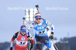 27.11.2021, Oestersund, Sweden, (SWE): Lisa Theresa Hauser (AUT), Marketa Davidova (CZE), (l-r) - IBU World Cup Biathlon, individual women, Oestersund (SWE). www.nordicfocus.com. © Manzoni/NordicFocus. Every downloaded picture is fee-liable.
