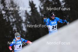 27.11.2021, Oestersund, Sweden, (SWE): Larisa Kuklina (RUS), Anais Chevalier-Bouchet (FRA), (l-r) - IBU World Cup Biathlon, individual women, Oestersund (SWE). www.nordicfocus.com. © Manzoni/NordicFocus. Every downloaded picture is fee-liable.