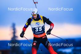 28.11.2021, Oestersund, Sweden, (SWE): Sturla Holm Laegreid (NOR) - IBU World Cup Biathlon, sprint men, Oestersund (SWE). www.nordicfocus.com. © Manzoni/NordicFocus. Every downloaded picture is fee-liable.
