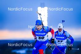 28.11.2021, Oestersund, Sweden, (SWE): Eduard Latypov (RUS), Said Karimulla Khalili (RUS), (l-r) - IBU World Cup Biathlon, sprint men, Oestersund (SWE). www.nordicfocus.com. © Manzoni/NordicFocus. Every downloaded picture is fee-liable.