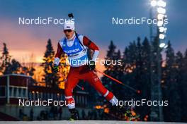28.11.2021, Oestersund, Sweden, (SWE): Karol Dombrovski (LTU) - IBU World Cup Biathlon, sprint men, Oestersund (SWE). www.nordicfocus.com. © Manzoni/NordicFocus. Every downloaded picture is fee-liable.